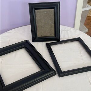Solid Black Picture Frame Set of 3
